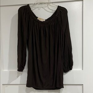 Michael Kors Dark Brown Knit Top